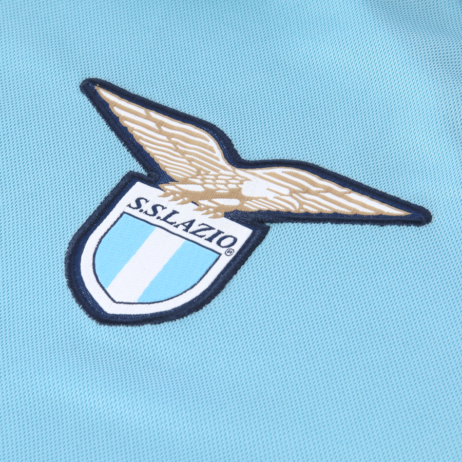 Mizuno Polyester Polo S.S. Lazio Men Retro Blue